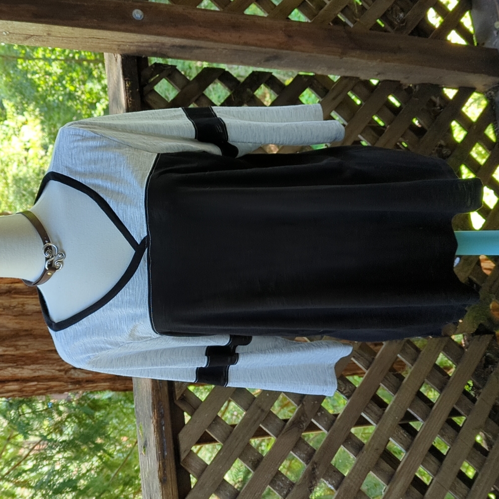 Black and ivory top